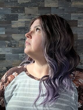 Purple Ombre Wavy Wig / Wigs By Robin Winter